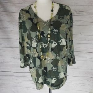 Green style & co tunic 2XL